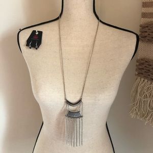 Long Tassel Necklace and Earring set